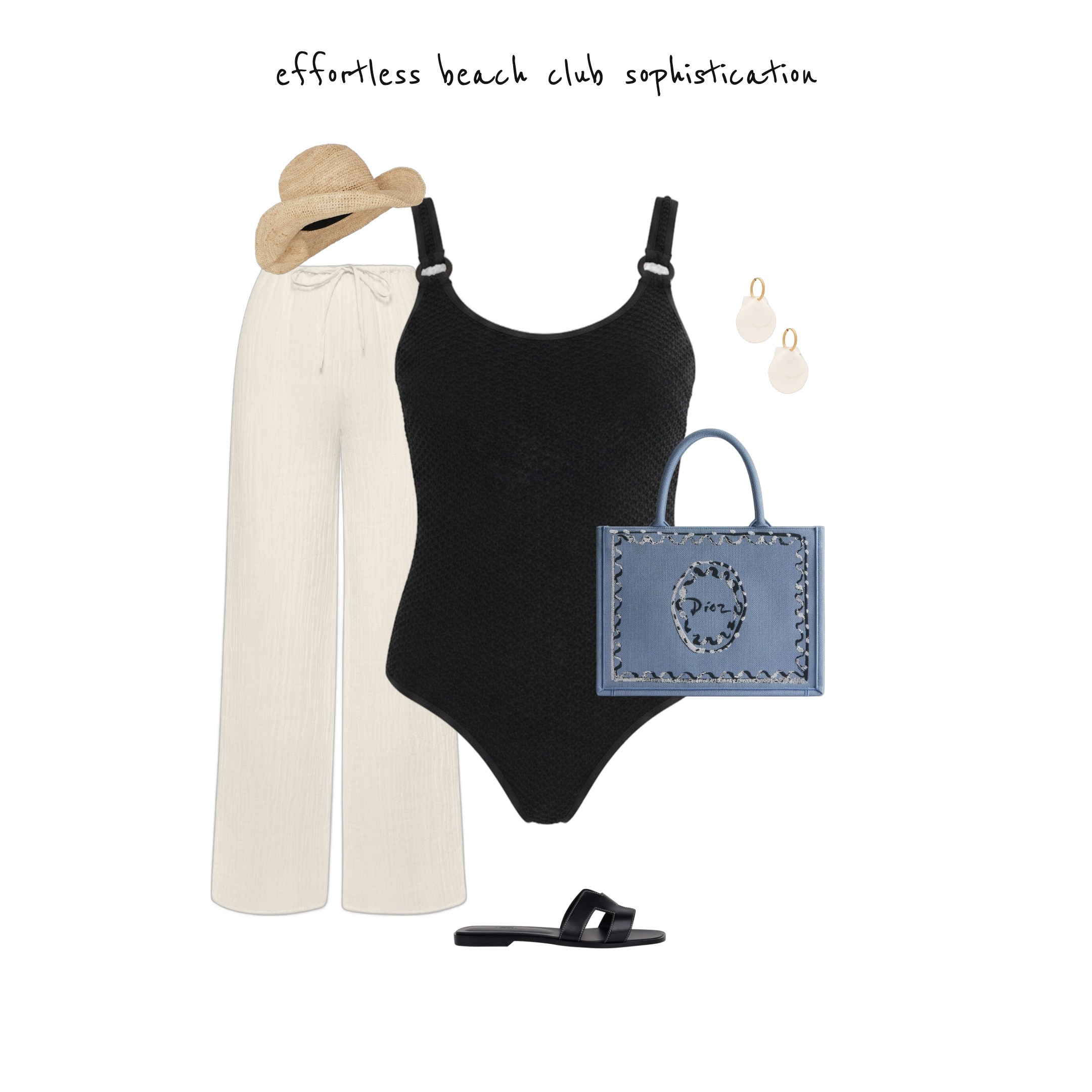 A beach club look styled from your own closet